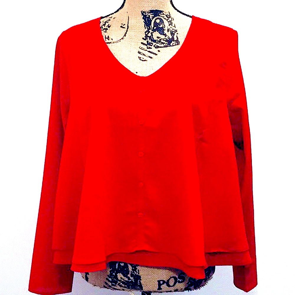 🔥Paper Crane Red Blouse
